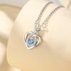 Collar original de plata s925 con forma de corazón y una flecha. Accesorios de cadena de clavícula con diseño de lujo y gran sentido.