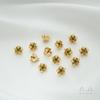 Forte retenção de cor 14K saco de ouro incrustado com zircônio colorido requintado flor botão pequeno pingente de flor diy pulseira colar acessórios artesanais