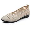 Nuevos zapatos de tela antiguos de Beijing para mujer, zapatos casuales de suela blanda de malla hueca, zapatos de mamá de boca baja que combinan con todo, zapatos planos de una sola capa para mujer