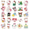 50 pegatinas navideñas de Sanrio personalizadas transfronterizas de dibujos animados lindas decoración festiva caliente para tazas y teléfonos móviles
