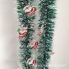 Atacado decoração de Natal transfronteiriça faixa de cor verde escuro borda branca impressão layout de festa velho faixa de lã madder criptografia