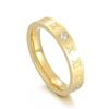 Anillo de acero de titanio y oro rosa de 18 quilates con números romanos y diamantes, estilo europeo y americano, para parejas, con letras huecas, para hombres y mujeres.
