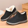 Botas de Algodón del Viejo Pekín, Casuales, Forradas de Felpa, Engrosadas, Cálidas, para Hombre, Estilo Slip-On con Cremallera, Zapatos de Algodón Transfronterizos