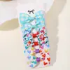 Acessórios de Cabelo Europeus e Americanos para Crianças Pente de Cabelo com Laço Estampado Colorido para Terno Feminino Presilha Lateral Fofa para Bebê Acessório de Cabeça 2781