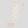 Meias para Mulheres Primavera e Verão Novas Meias de Cristal Lolita Meias de Vidro Fashionáveis e Respiráveis Meias Haining Sem Costura Costuradas à Mão