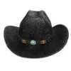 Nuevo sombrero de vaquero western dorado para mujer, sombrero de lana para escenario, sombrero de comercio exterior, sombrero de fiesta para hombres y mujeres, sombrero festivo transfronterizo al por mayor