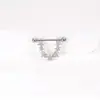 Comercio electrónico transfronterizo anillo de pezón de acero inoxidable alas microincrustación de circonita piercing corporal para pezón joyería para piercing joyería al por mayor