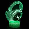 Suministro transfronterizo Serie de Instrumentos Musicales Luz nocturna 3D lámpara de mesa colorida con control remoto táctil creativa enchufe led luz visual de regalo