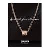 Collar de hip hop con forma de cilindro de martillo de Dongdaemun, marca de moda para chicas, diseño de nicho, accesorios de cadena para suéteres.