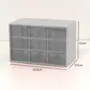 Caja de almacenamiento transparente tipo cajón con nueve compartimentos, caja organizadora de papelería para escritorio para cuentas, apilable, disponible para venta al por mayor transfronteriza
