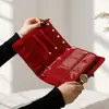 Bolsa Portátil para Joias Livro de Armazenamento Pulseira Brincos Colar Anel Bolsa de Armazenamento de Joias Douradas Viagem