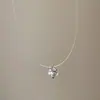 Estilo Minimalista Cristal Circonita Perla Colgante Hilo de Pescar Collar Mujer Lujo Accesible Versátil Elegante de Moda Cadena para el Cuello Cadena de Clavícula