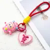 Novo cordão minimalista tecido à mão, pulseira com blocos de cor, acessório de chaveiro, cordão portátil, decoração de bolsa anti-perda