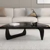 Mesa de centro de cristal, sala de estar, apartamento pequeño, moderno, minimalista, lujo ligero, mesa pequeña, creativa, mesa de centro de moda