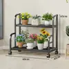Estante para Flores Estante de Almacenamiento Balcón Sala de Estar Estante de Almacenamiento de Pie Escalonado Multicapa Maceta para Plantas Suculentas Flor Soporte Simple