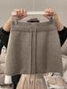 Dongdaemun 2024 Otoño Nueva Moda Estilo Occidental Holgada Suave Cera Cintura Ajustada Con Cordones Tejida Línea A Falda Corta Moda Femenina