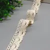 Em Estoque Frete Grátis Renda de Fio de Algodão de 2,8 cm Cor Lisa Renda para Decoração de Sapatos e Chapéus Acessórios para Roupas Renda com Borda de Gancho de Lado Único