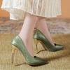 Saltos Altos Estilo Francês para Mulheres, Salto Agulha, Novidade Outono 2025 Bico Fino, Estilo Chinês, Sapatos de Salto Baixo Bonitos e Confortáveis