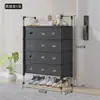 Sapateira à prova de poeira para casas de aluguel, prateleira de armazenamento multicamadas com tampa basculante, sapateira economizadora de espaço para entrada de dormitório
