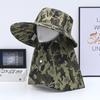 Sombrero para el sol para hombre de color sólido, sombrero chal de protección solar, protector de cuello, transpirable, anti-UV, a prueba de insectos, sombrero de montañismo para exteriores, sombrero de pesca