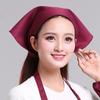 Gorro de cocinero para camareros, hombres y mujeres, para trabajo de cocina, con pañuelo para la cabeza, para cocina japonesa, restaurante, olla caliente, tienda, toalla triangular, sencillo