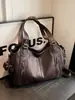 Bolso Europeo y Americano Retro Color Sólido Textura Simple Bolso de Hombro Gran Capacidad Versátil Bolso Tote Casual para Viajes de Negocios y Viajes Diarios