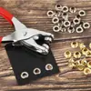 Venta caliente transfronteriza pinzas para ojales de aire de 4,5 mm 0,18 pulgadas mango amarillo rojo rosa juego para artesanía en cuero