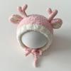 Gorro de bebé invierno engrosado felpa orejeras cuerno lindo bebé lactante tejido cálido gorro infantil moda