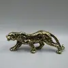 Atacado Coleção Antiga Bronze Cobre Sólido Ornamento de Leopardo Velhos Ornamento de Leopardo de Latão Puro Artesanato