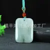Pingente Formato de Pão de Jade Dourado de Seda de Xinjiang, Jade Verde Tianshan, Pingente de Paz de Jade Branco de Seda Dourada, Pingente Sem Preocupações, Atacado de Pingentes de Jade