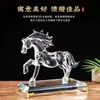 Estatueta de Cavalo de Cristal Sala de Estar Escritório Decoração de Armário de Vinho Sucesso na Carreira Casa Empresa Inauguração Presente