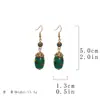 Pendientes Artísticos Retro Asimétricos de Corazón de Joyería Vintage de Segunda Mano Pendientes Trendy Coloridos de Perla de Vidrio Resistentes