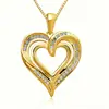 Accesorios de Nuevo Producto Transfronterizos Estilo Coreano Moda Collar Colgante Corazón a Corazón Colgante en Forma de Corazón Cadena para Clavícula de Mujer Regalo de Navidad