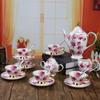Conjunto de Café Xiangjia Pintado a Ouro Estilo Europeu Porcelana Fina de Alta Qualidade Requintado Xícara e Pires para Café Preservador da Saúde Conjunto Caixa de Presente