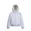 Chaqueta con capucha de copo de nieve retro americana para hombres y mujeres Invierno 2025 Nueva Holgada Engrosada Cálida Perezosa Casual Chaqueta de Algodón