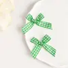 Em Estoque Fita de Laço Xadrez Vermelho 6mm Artesanato DIY Feito à Mão Flor Decorativa Laço de Fita Acessórios para Vestuário