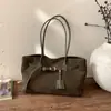 Bolso de Mano de Nicho Estilo Coreano Transfronterizo para Mujer Invierno 2026 Nuevo Vintage Mate Hombro Axila Bolso Tote