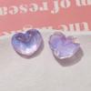 Céu estrelado glitter água ondulação côncavo e convexo pêssego coração amor jóias DIY buraco sapatos telefone móvel escudo resina remendo atacado