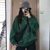 Sudadera con capucha unisex gris de peso pesado, cuello redondo, versátil, talla grande, top holgado, moderno, nuevo Otoño/Invierno 2026