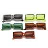 Gafas de sol nuevas en caja 2021 personalidad europea y americana gafas cuadradas de diamante moda color gelatina gafas de sol de diamante mujer