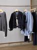 Nueva Chaqueta Vaquera Vintage Azul Tannin Sin Cuello Hombro Primavera Verano 2025 Chaqueta Corta Casual