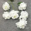 Atacado do Fabricante 6 Cabeças Gardênia e Anêmona Materiais Florais para Casamento, Flores Artificiais para Salão de Casamento, Flores Artificiais de Gardênia 6 Cabeças