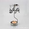 [Candelabro de metal plateado] Linterna de caballo de Troya candelabro giratorio a energía de aire caliente material de latón niquelado ventas directas de fábrica