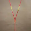 Cordão de Pingente de Alta Qualidade Tecido à Mão, Fivela de Segurança Dourada, Pingente de Jade, Cordão de Colar Amuleto Buda de Cera de Abelha para Homens e Mulheres