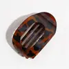 Amazon Transfronterizo Popular Europeo y Americano Pinza Plana Redonda para Tenedor Clip Estampado Leopardo Clip para Parte Posterior de la Cabeza Pinza Tiburón Accesorios para el Cabello Venta al por Mayor