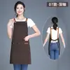 Delantal para catering con impresión de logo, impermeable y a prueba de aceite, adecuado para supermercados, tiendas de té de leche, ropa de trabajo para mujer y restaurantes de hot pot