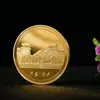 Moedas Comemorativas da Grande Muralha de Dongdan Hushan, China, Atrações Turísticas Personalizadas, Moedas de Ouro e Prata Personalizadas, Moedas Comemorativas Douradas Frente e Verso