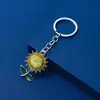 Nuevo Llavero de Girasol Transfronterizo Llavero de Girasol de Metal Colgante Lindo Accesorios para Bolsa al por Mayor