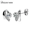 Pendientes de Plata de Ley S925 Daisini, Pendientes de Moissanita Modernos y Sencillos, Pendientes de Diseño Nicho