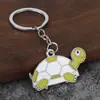 Suministrado Directamente por el Fabricante, Llavero de Tortuga de Dibujos Animados Más Vendido Transfronterizo, Colgante de Animales de Esmalte Metálico, Accesorio para Mochila de Estudiante